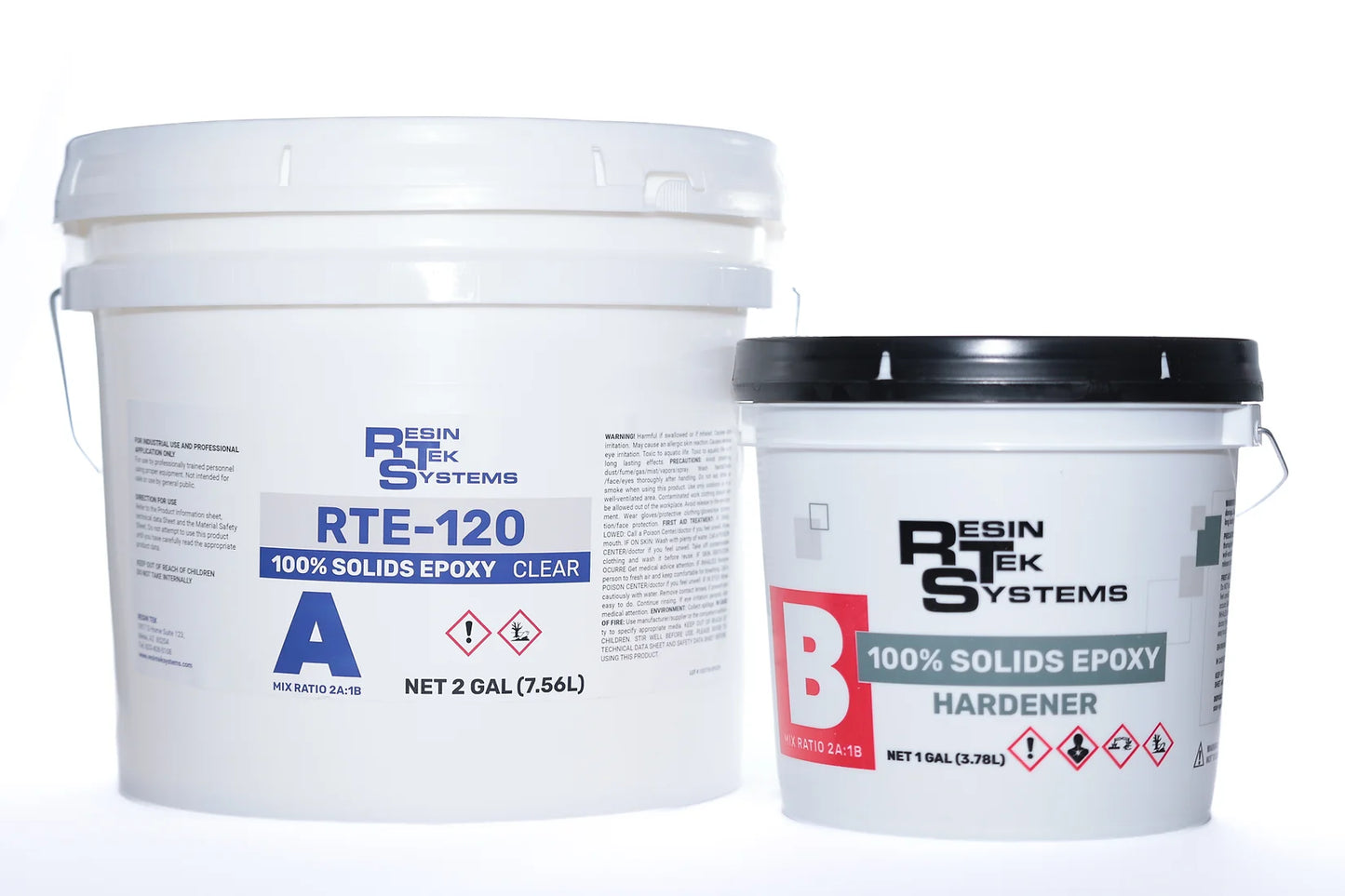 RTE-120 100% Solids Epoxy ResinTek Crystal Clear/Various Colors