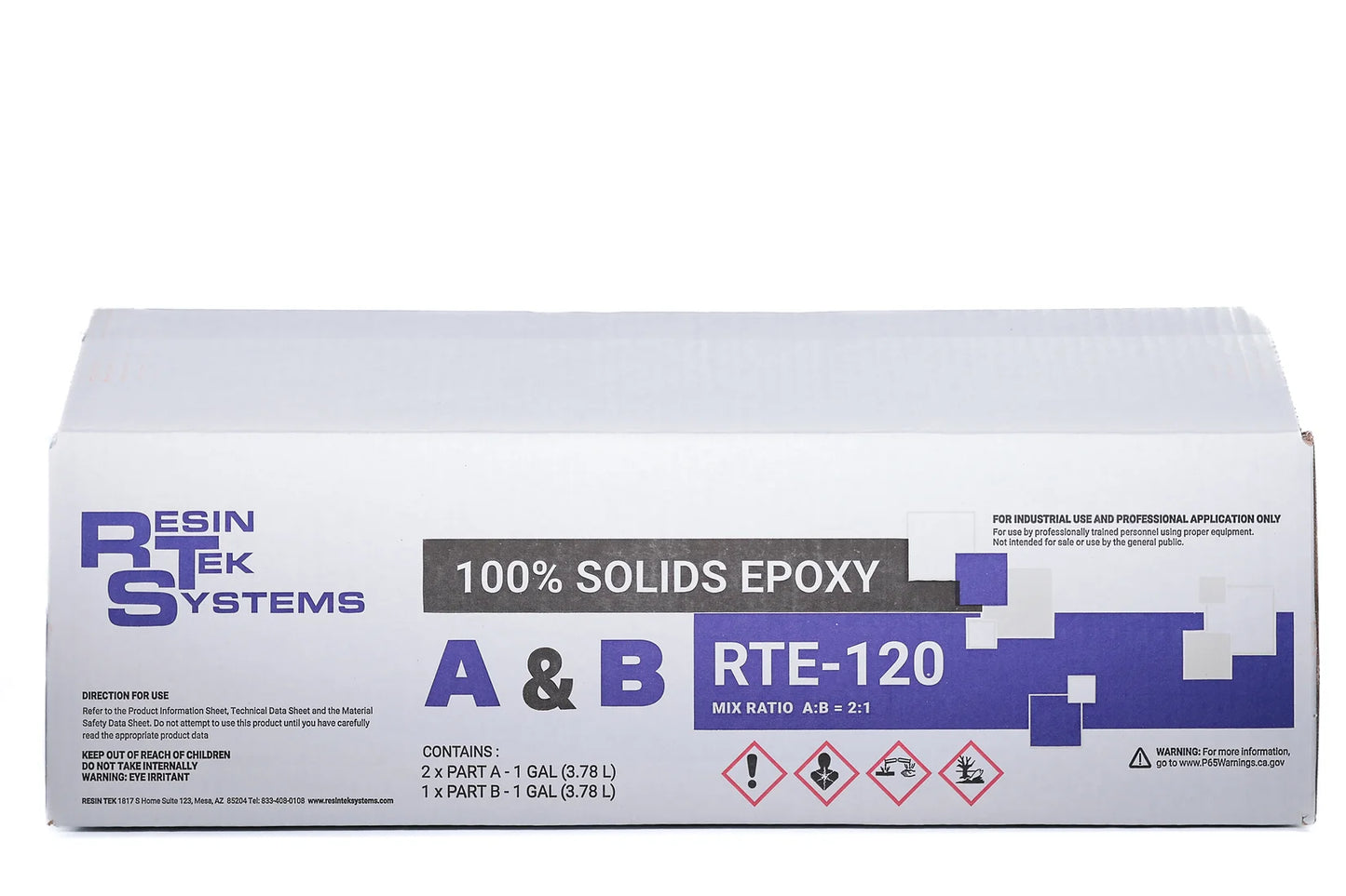RTE-120 100% Solids Epoxy ResinTek Crystal Clear/Various Colors